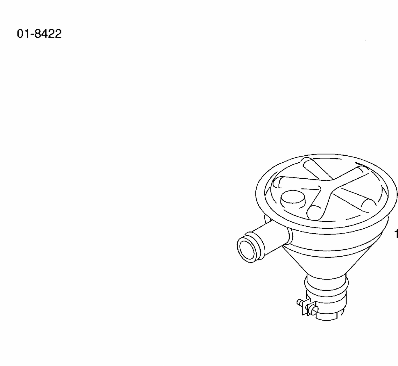 Exploded view of oil trap valve