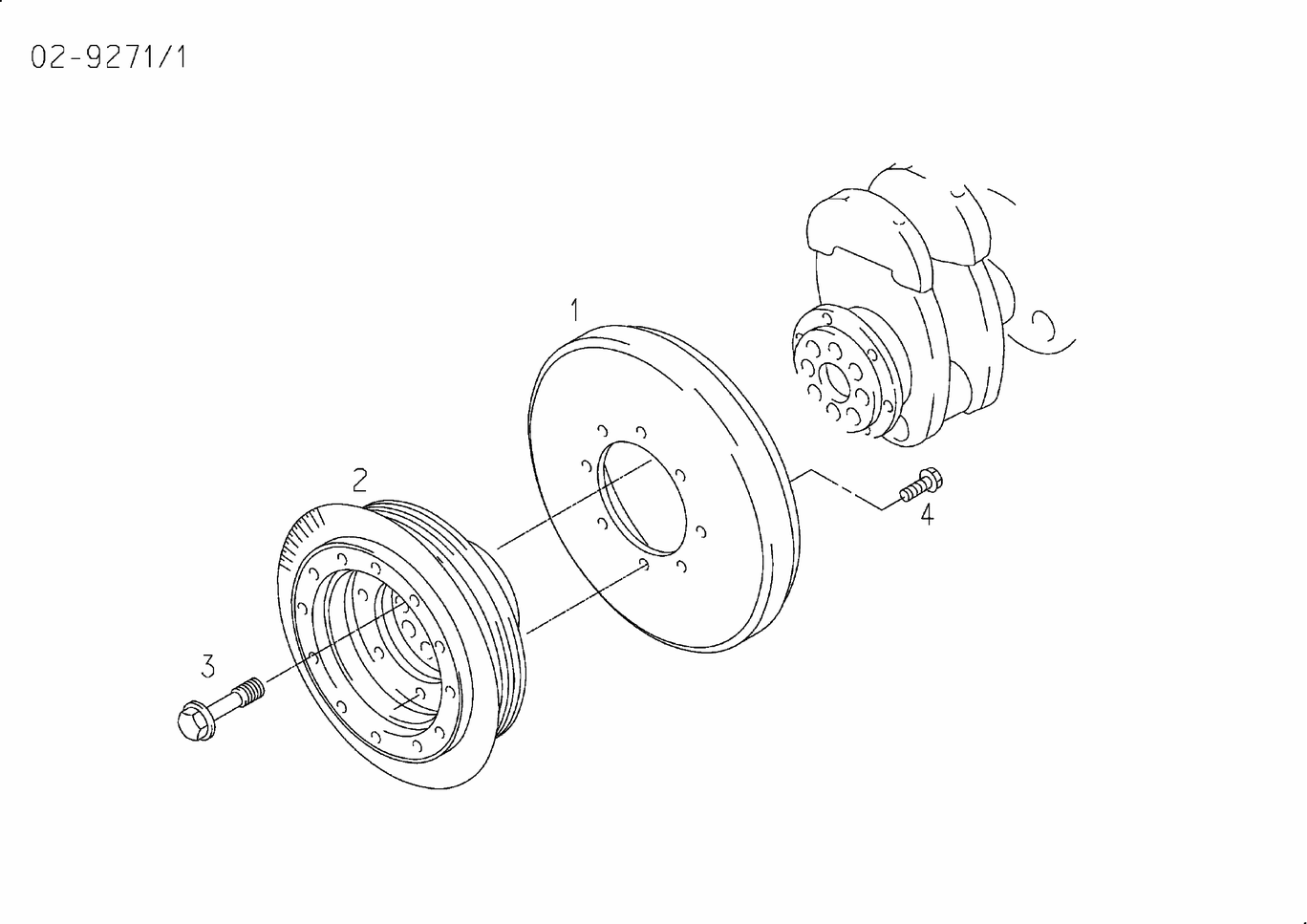 Exploded view of vibration damper