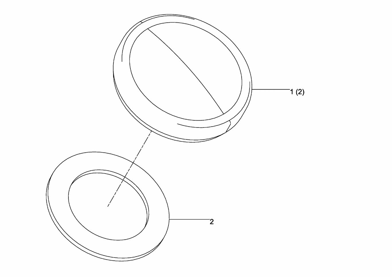 Exploded view of oil filler cover