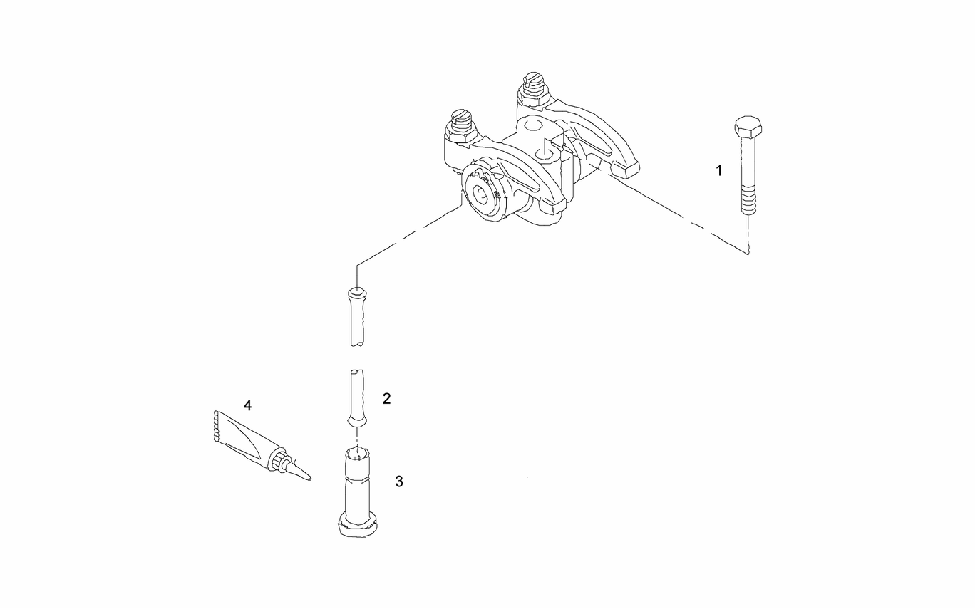 Exploded view of valvegear