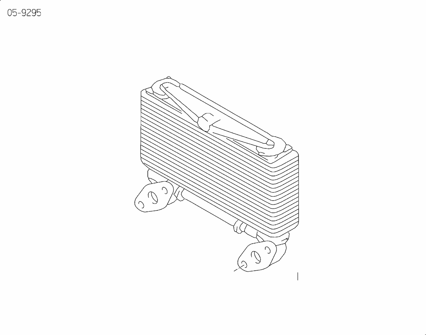 Exploded view of oil cooler