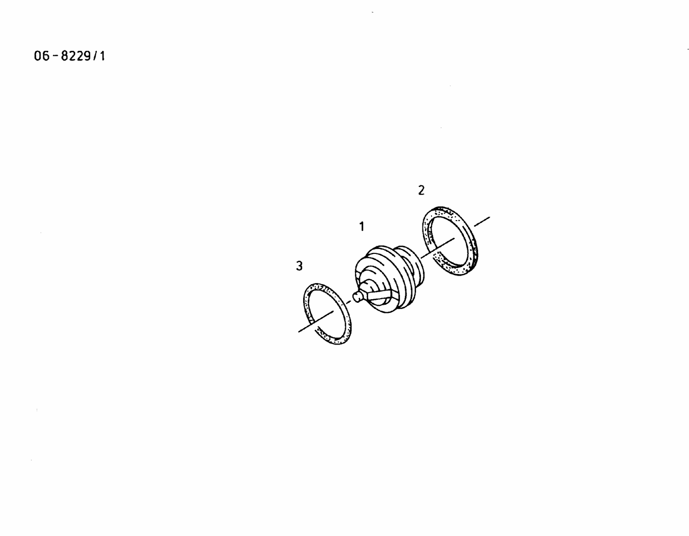 Exploded view of cooling water thermostat