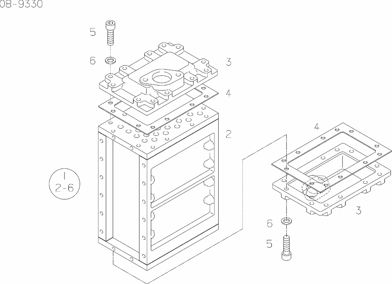 MAN D2866 LXE30 intercooler exploded parts diagram with numbered positions