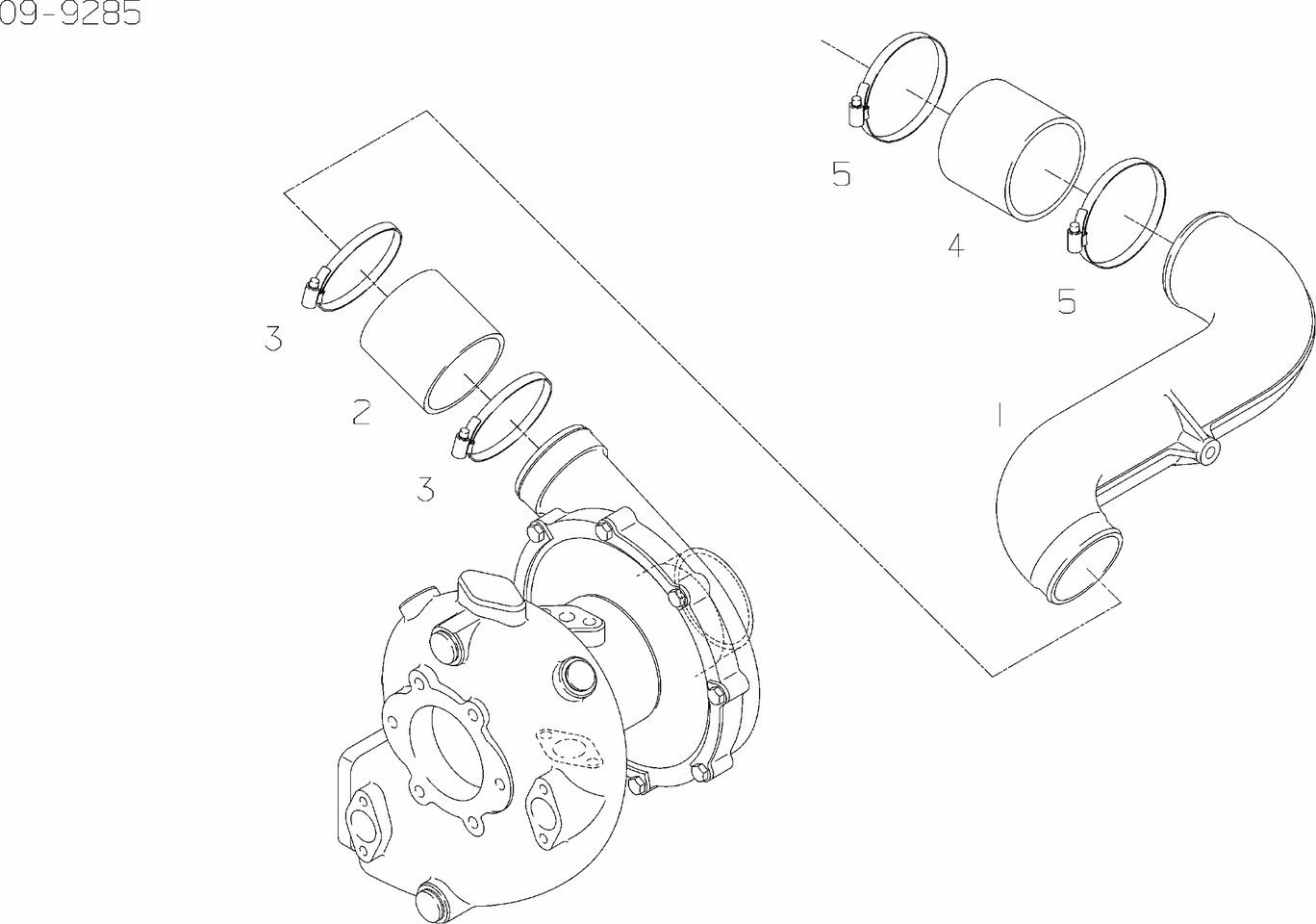 Exploded view of intake manifold