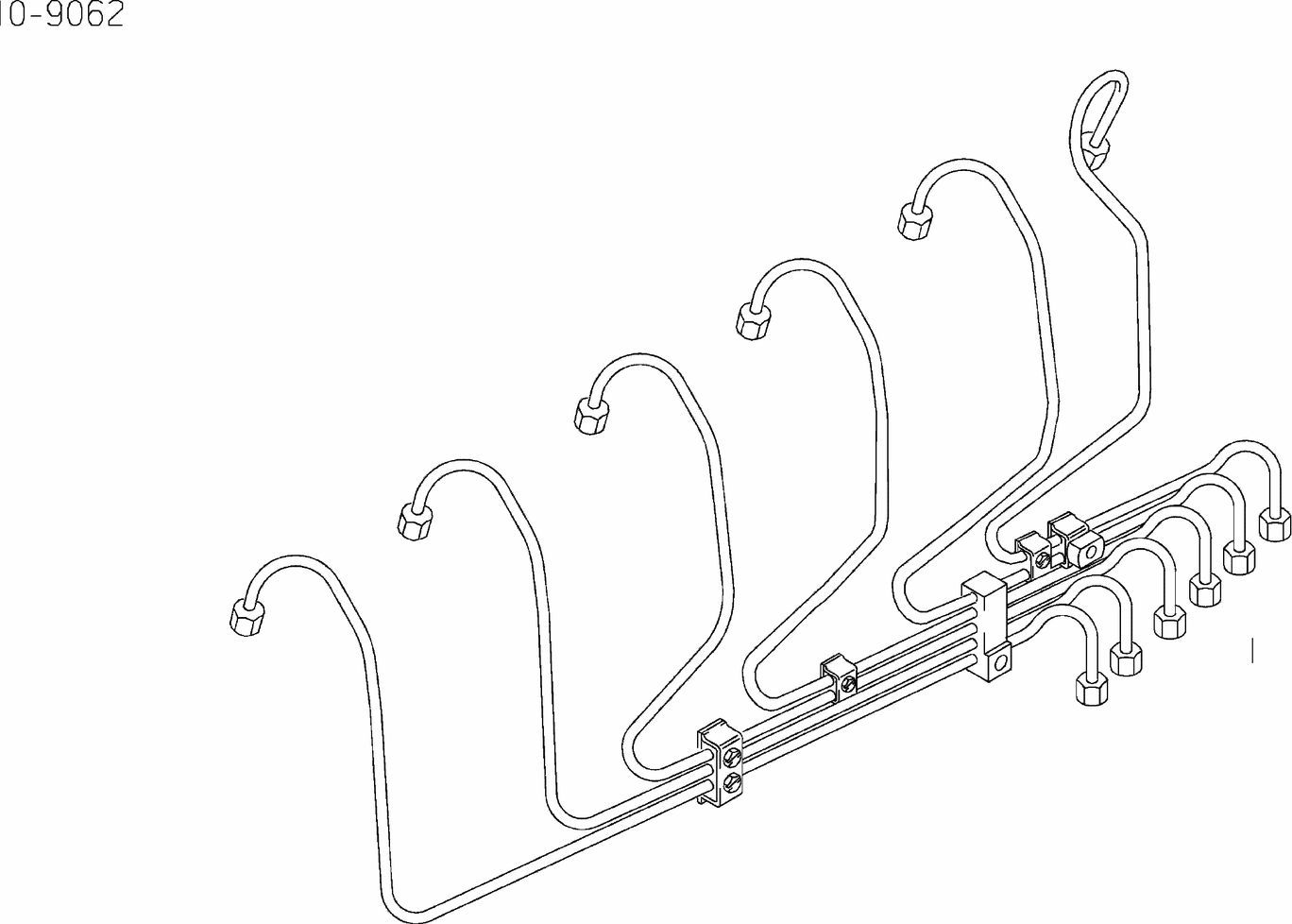 MAN D2866 LXE30 injection lines proof against leakage exploded parts diagram with numbered positions