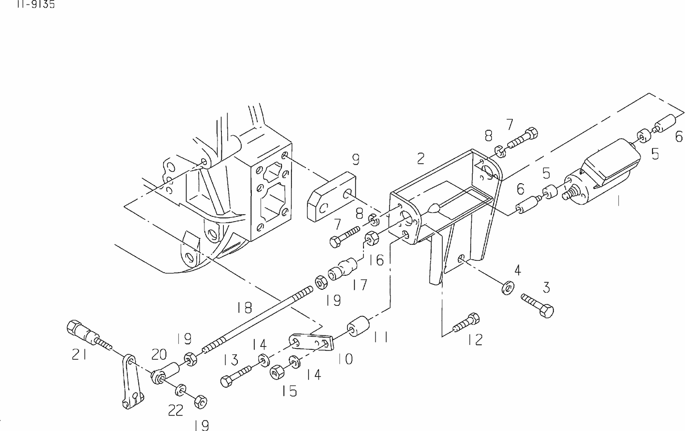 Exploded view of shut-off device components