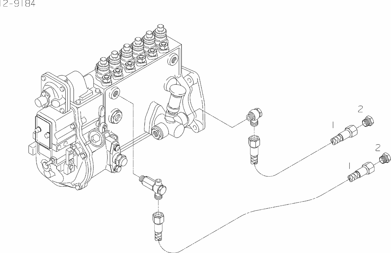 Exploded view of fuel hose