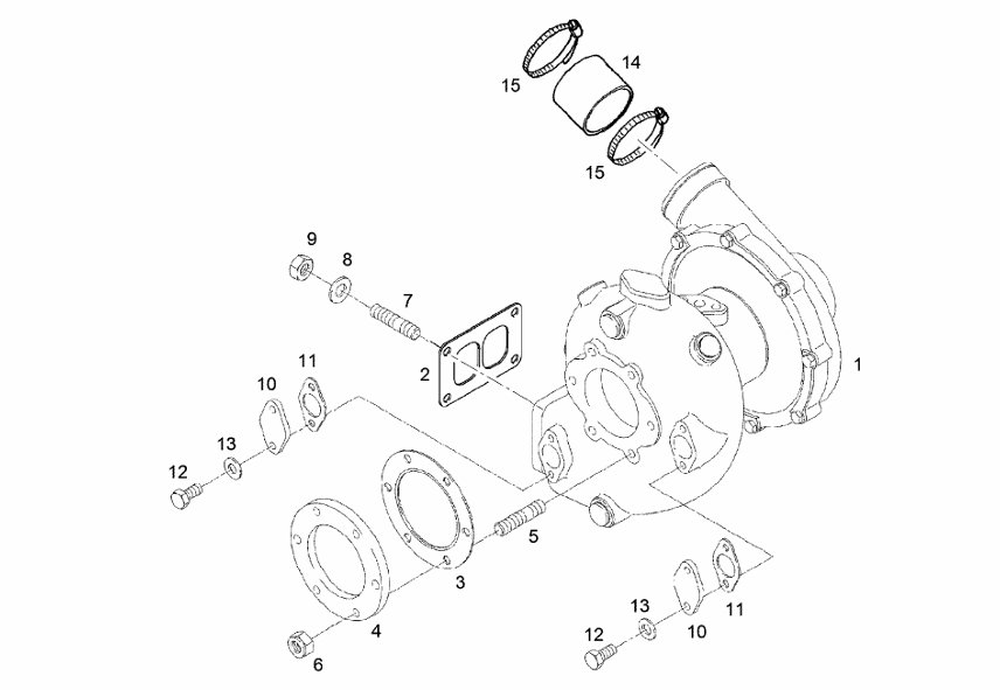 MAN turbocharger 51.09100-7216 exploded parts diagram with numbered components